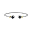 Clover Radiance Silver & 18K Cuff Bangle