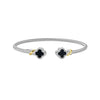 Clover Radiance Silver & 18K Cuff Bangle