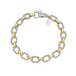 Silver & 18K Oval Link Chain