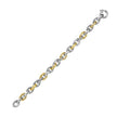 Silver & 18K Gold Cable Bold Link Bracelet