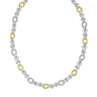 Silver & 18K Gold XO Links Cable Chain