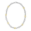 Silver & 18K Gold XO Links Cable Chain