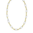 Silver & 18K Large Alternating Figaro Chain