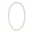 Silver & 18K Large Alternating Figaro Chain