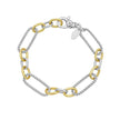 Silver & 18K Large Alternating Figaro Chain