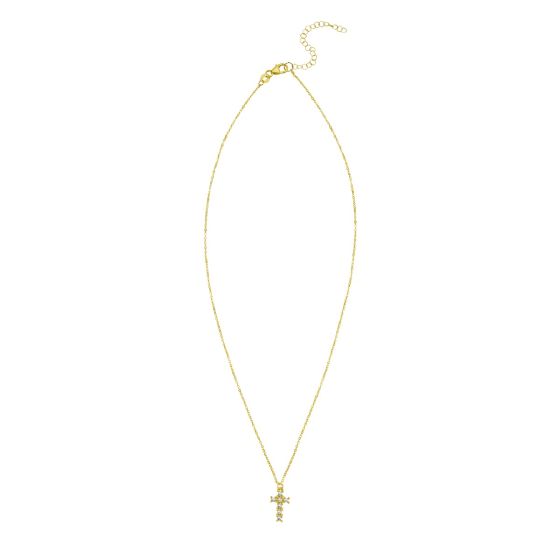 Diamon'Oro Faith Cross Necklace